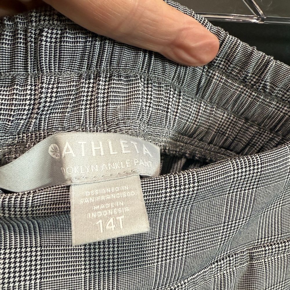 Herringbone athleisure Pants with black stripe - Picture 5 of 5